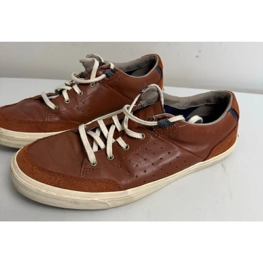 NWOT Cole Haan Men's Size 8.5 Grand OS Brown Leather Tennis Sneakers